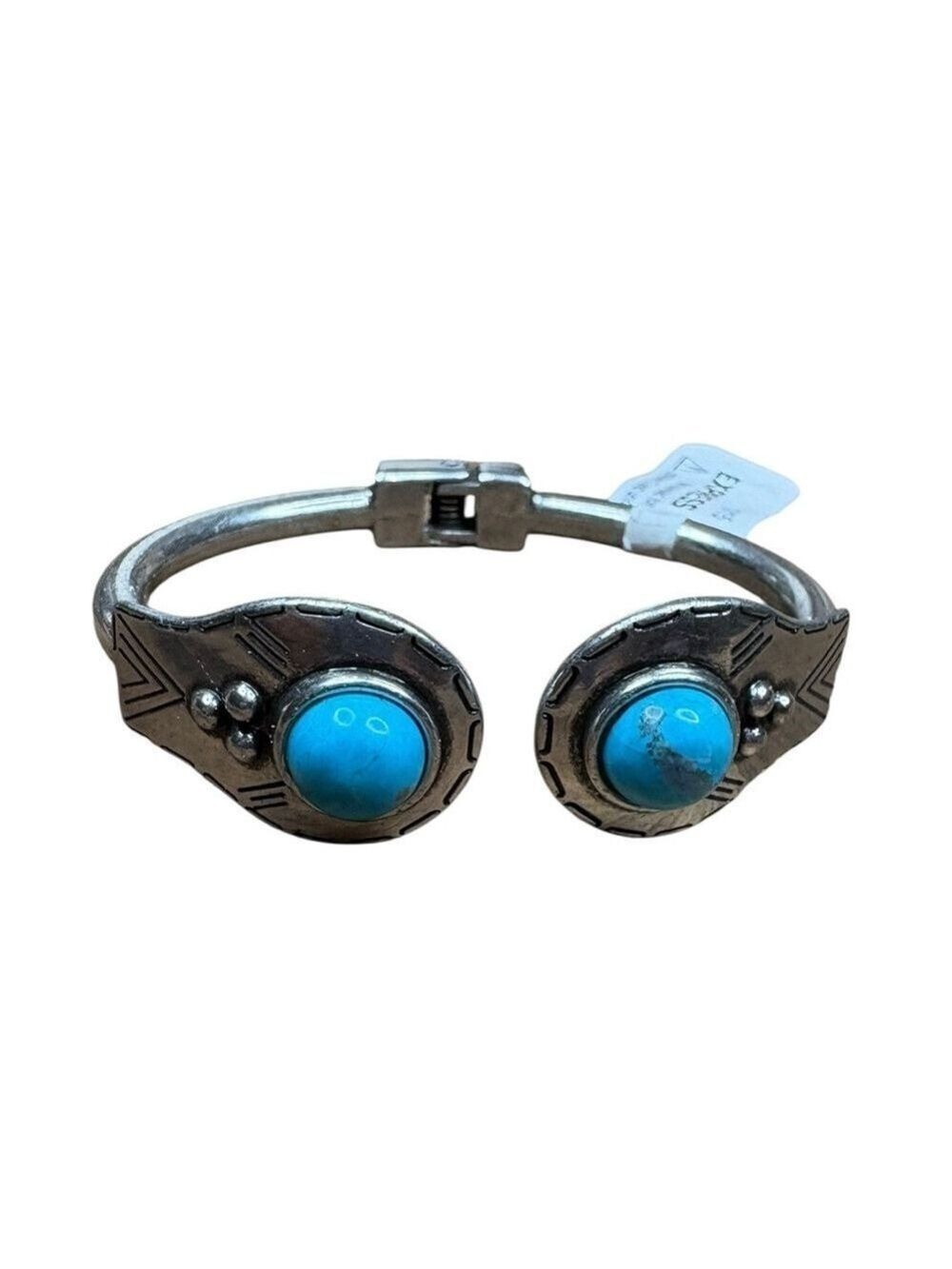 Express Silver and Turquoise Bracelet